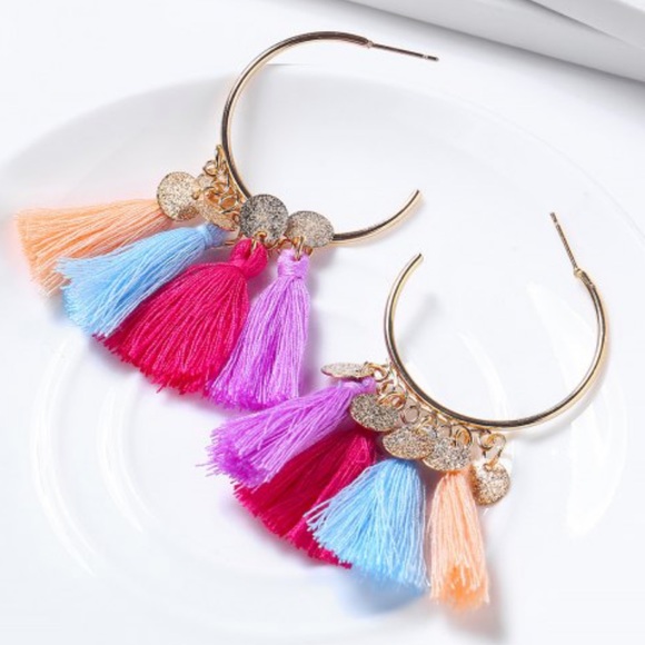 Jewelry - 🌿Colorful tassel earrings